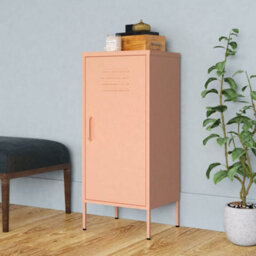Vidaxl Storage Cabinet Pink 42.5X35X101.5 Cm Steel - thumbnail 1