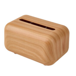 Darphe Spring Loaded Wood Grain Desktop Tissue Box Cover With Magnetic Closure - thumbnail 3