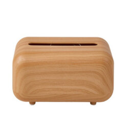 Darphe Spring Loaded Wood Grain Desktop Tissue Box Cover With Magnetic Closure - thumbnail 4