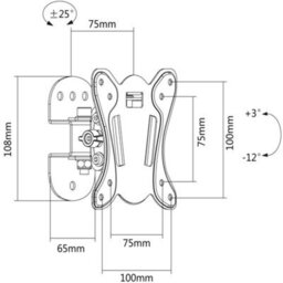 Kenable Full Motion Tilt And Swivel Tv Mounting Bracket 56mm Profile For 10 To 27 Inch Tvs - thumbnail 7