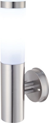 Netagon Outdoor Garden Atlanta Garge Porch Post Wall Light In Stainless Steel