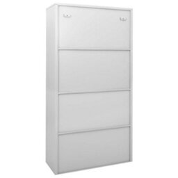 Berkfield Office Cabinet With Sliding Door Light Grey 90X40X180 Cm Steel - thumbnail 4