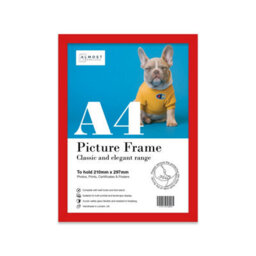 A4 Red Picture Frame Fits A4 (21 X 29.7Cm - 8.3 X 11.7In) Poster, Photo, Artwork, Or Print. - thumbnail 1