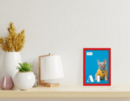 A4 Red Picture Frame Fits A4 (21 X 29.7Cm - 8.3 X 11.7In) Poster, Photo, Artwork, Or Print. - thumbnail 4