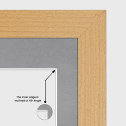 AK Frames 50X20Cm Country Pine Modern Multi Photo Frame With Mid Grey Mount - Holds 4 Apertures (4X) 6X4 Photos - thumbnail 7
