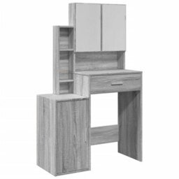 Berkfield Dressing Table With Cabinet Grey Sonoma 80X35X132 Cm - thumbnail 2