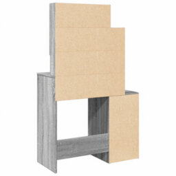 Berkfield Dressing Table With Cabinet Grey Sonoma 80X35X132 Cm - thumbnail 7