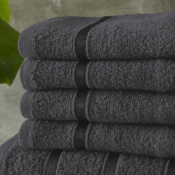 Smart Living Luxury 100% Cotton 8 Piece Super Soft Bathroom Towel Bale Set - Grey - thumbnail 7