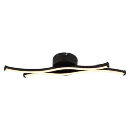 Luminosa Lighting Luminosa Boyd 47Cm Integrated Led Semi Flush Ceiling Light Matt Black 2X Led 3000K - thumbnail 3