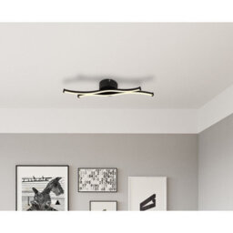 Luminosa Lighting Luminosa Boyd 47Cm Integrated Led Semi Flush Ceiling Light Matt Black 2X Led 3000K - thumbnail 5