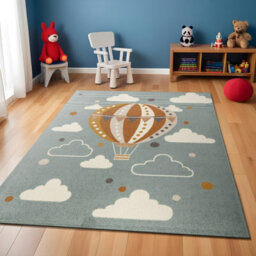 Livabliss Ankara-Kids Multicoloured Grey Blue Washable Rug For Children's Rooms 140 X 200 Cm Easy Care, Non Shedding - thumbnail 2
