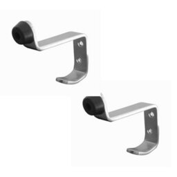 Loops 2 Pack Premium Satin Stainless Steel Hat And Coat Hook With 75mm Projection - Wall Mounted Clothing Hook - thumbnail 1