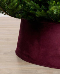 Werchristmas 70 Cm Burgundy Velvet Christmas Tree Collar - thumbnail 3