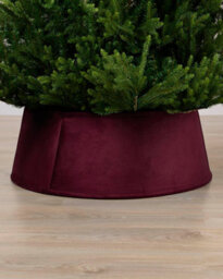 Werchristmas 70 Cm Burgundy Velvet Christmas Tree Collar - thumbnail 2