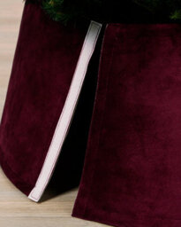 Werchristmas 70 Cm Burgundy Velvet Christmas Tree Collar - thumbnail 4