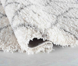 Moroccan Berber Shaggy Rugs Living Room Abstract Light Cream 60X220 Cm - thumbnail 4