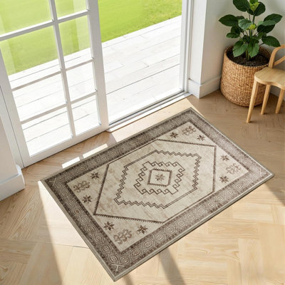 Imperial Rooms Homeware Soft Pile Small Rug Living Room Rugs Anti Slip Doormat Rug Kitchen Rugs Radiant 40X60Cm - image 1