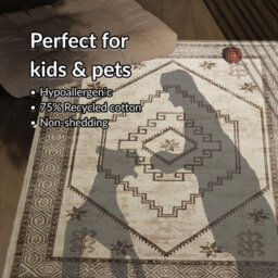 Imperial Rooms Homeware Soft Pile Small Rug Living Room Rugs Anti Slip Doormat Rug Kitchen Rugs Radiant 40X60Cm - thumbnail 3