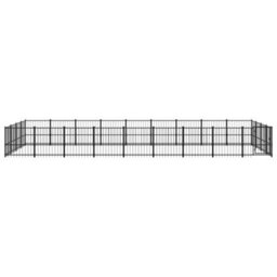 Berkfield Outdoor Dog Kennel Steel 33.87 M2 - thumbnail 3