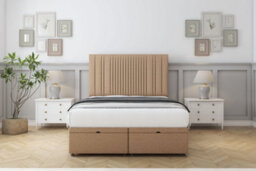 "Comfort The Foxy Latte Dumfries Ottoman Bed Base With 26"" Strutted Headboard 4'6 Double"