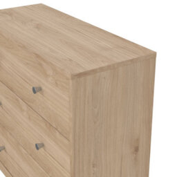 Furniture To Go May Chest Of 3 Drawers In Jackson Hickory Oak (W) 72.4 X (H) 68.3 X (D) 30.1Cm - thumbnail 8