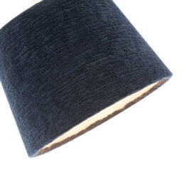 Happy Homewares Thick Lined Textured Midnight Blue Velvet Lamp Shade With Satin Inner - thumbnail 3