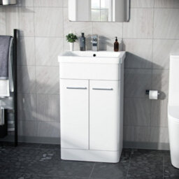 Nes Home Afern 500mm Vanity Unit Cabinet And Wash Basin White - thumbnail 2
