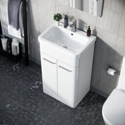 Nes Home Afern 500mm Vanity Unit Cabinet And Wash Basin White - thumbnail 3