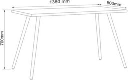 Vcm Wooden Desk Office Table Salia 138X80 - thumbnail 5