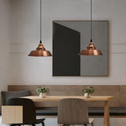 Ledsone Vintage Pendant Light With 22Cm Yellow Brass Shade E27 Holder 10Cm Ceiling Plate - thumbnail 8