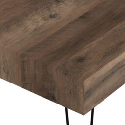 Seconique Troy Coffee Table In Medium Oak Effect And Black Metal Finish - thumbnail 3