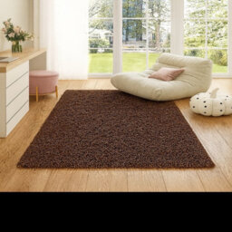 Uetian Soft Brown Shaggy Area Rug 5Cm Thick Pile Modern Rug For Living Room Bedroom (80 X 150) - thumbnail 7