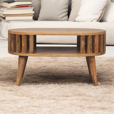 Artisan Furniture Solid Wood Mini Ariella Coffee Table, 1 Open Slot, Beige - image 1
