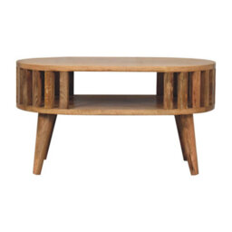 Artisan Furniture Solid Wood Mini Ariella Coffee Table, 1 Open Slot, Beige - thumbnail 2