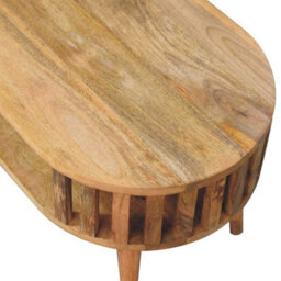 Artisan Furniture Solid Wood Mini Ariella Coffee Table, 1 Open Slot, Beige - thumbnail 7