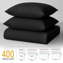 Lazzaro Premium 100% Cotton King Bedding Set 400 Tc With Matching Fitted Sheet - thumbnail 4