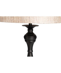 Lighting Supermarket Messini Large Black Elegant Candlestick Table Lamp With Charcoal Gold Shade - thumbnail 3