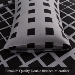 Lazzaro Premium Duvet Cover Set Double Brushed Microfiber Reversible With Zipper Closure & Corner Ties - thumbnail 6