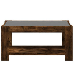 Berkfield Coffee Table With Led Smoked Oak 93X53X45 Cm Engineered Wood - thumbnail 6