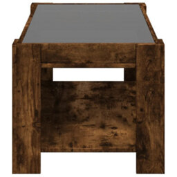 Berkfield Coffee Table With Led Smoked Oak 93X53X45 Cm Engineered Wood - thumbnail 7
