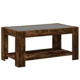Berkfield Coffee Table With Led Smoked Oak 93X53X45 Cm Engineered Wood - thumbnail 8