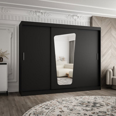Arte Moka Sliding Door Wardrobe 250Cm Black - Bold Design For Premium Homes - image 1