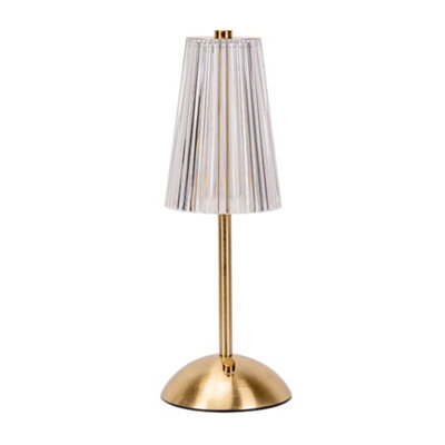 Valuelights Allie Gold And Clear Acrylic Portable Usb Rechargeable Touch Table Lamp - image 1
