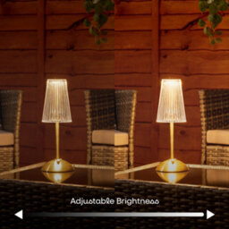 Valuelights Allie Gold And Clear Acrylic Portable Usb Rechargeable Touch Table Lamp - thumbnail 3