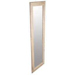 Andino Light Oak Effect Rectangular Wall-Mounted Framed Mirror, (H)133Cm (W)43Cm - thumbnail 2