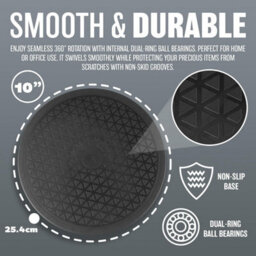 Swivel Base Rotating Platform Turntable Revolving Multi Purpose Stand Cake Server 360 Rotation Turning Plate For Tv Laptop Pottery - thumbnail 4