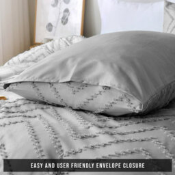 Lazzaro Tufted King Size Duvet Cover Sets Ultrasoft Breathable King Size Bedding Set With Zipper Closure - thumbnail 5