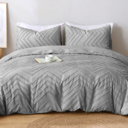 Lazzaro Tufted King Size Duvet Cover Sets Ultrasoft Breathable King Size Bedding Set With Zipper Closure - thumbnail 2