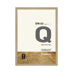 Nielsen Quadrum A3 Oak Wooden Picture Frame With Float Glass And Push/turn Clips - thumbnail 1