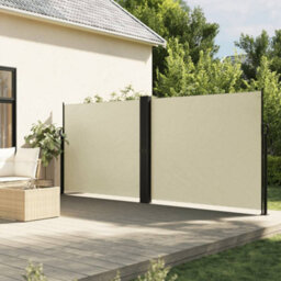 Berkfield Retractable Side Awning Cream 180X1000 Cm